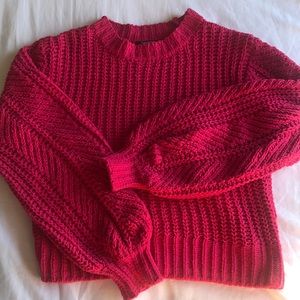 hot pink sweater